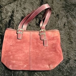 Coach bag - suede  Color: dark red/burgandy